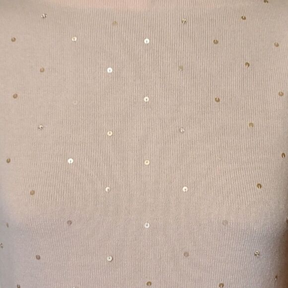 Ann Taylor Cashmere Blend Sequined Sweater Size M - Picture 4 of 6